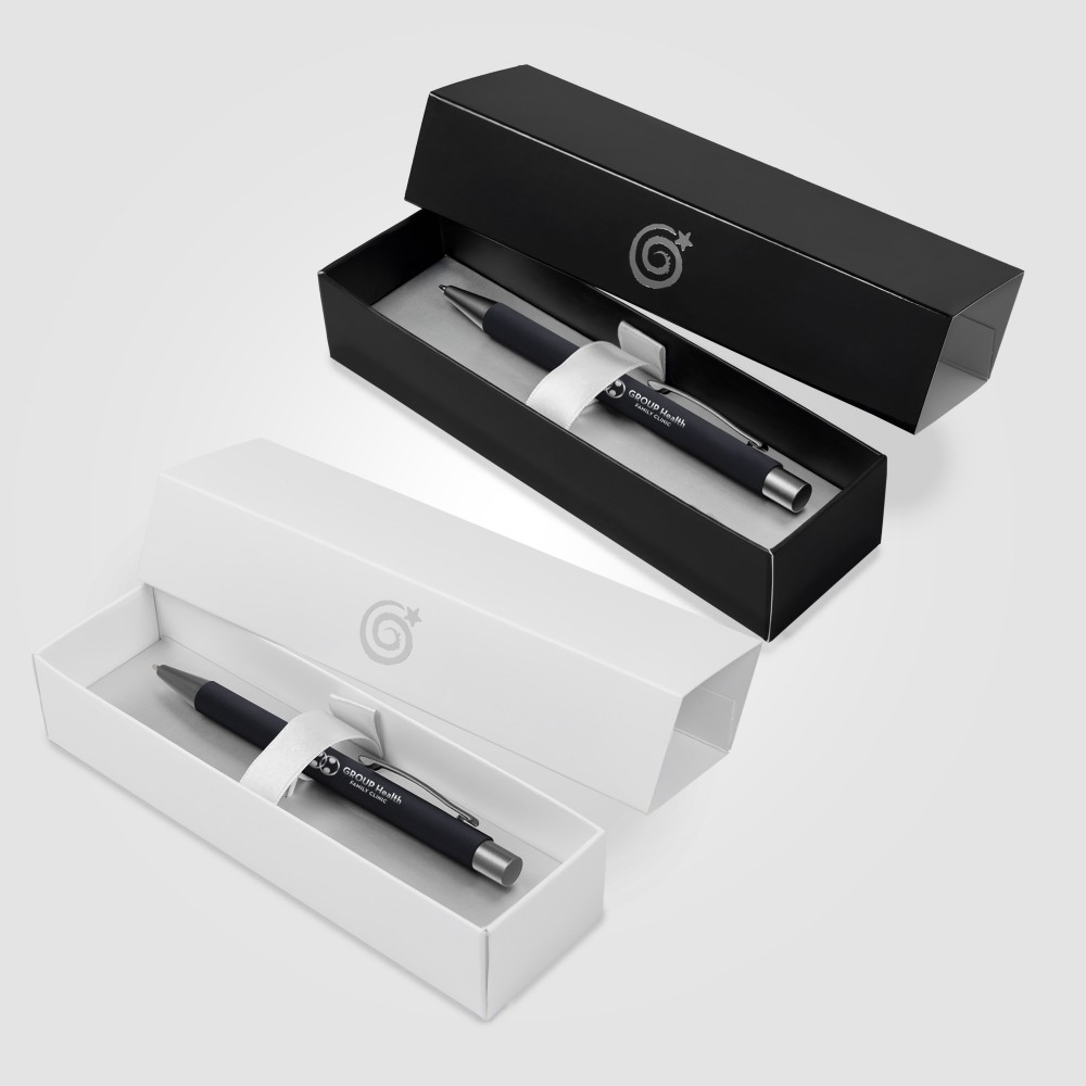 Bowie Softy Ballpoint & Rollerball Gift Set - Laser Custom Imprinted Bowie Softy Ballpoint & Rollerball Gift Set - Laser Custom Imprinted