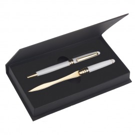 Premade Double Pen Set with Danish-I Pen and Letter Opener Custom Engraved