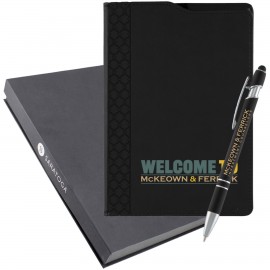 Full Color Montabella Journal & Ultima Pen Giftset Logo Branded