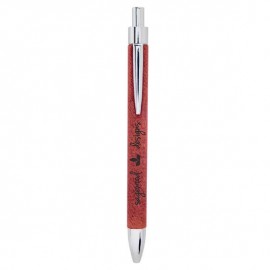 Rose Faux Leather Pen Logo Branded