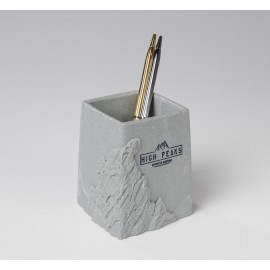 Custom Imprinted Chiseled Edge Pencil Cup