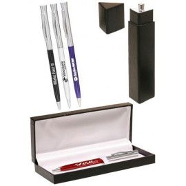 Slim Metal Hotel Pens Gift Set Custom Engraved  Slim Metal Hotel Pens Gift Set Custom Engraved