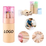 12-Color Mini Tube Colored Pencils Set With Sharpener Custom Engraved
