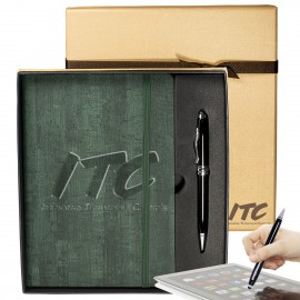 Casablanca Journal & Executive Stylus Pen Set Custom Engraved