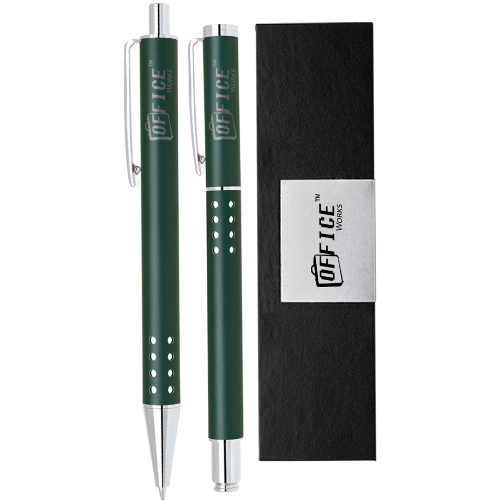 Logo Branded Inca-50-I Rollerball and Ballpoint Pen Sets