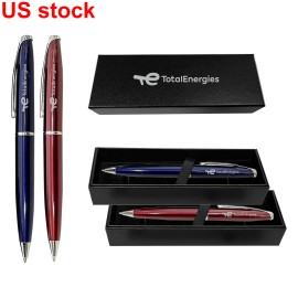 Diplomat Twist-Action Brass Ballpoint Pen w/ Black Box Logo Branded  Diplomat Twist-Action Brass Ballpoint Pen w/ Black Box Logo Branded