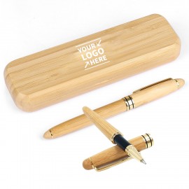 Custom Imprinted Bamboo Ballpoint Pen Set