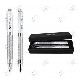 Custom Imprinted Ballpoint Pen & Rollerball Metal Pen Set (E297/E298/PK16)