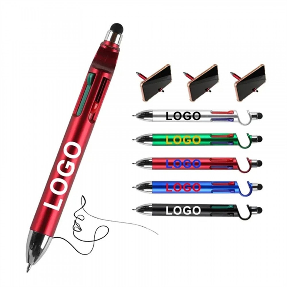 4" 1 Multifunctional Ballpoint Pens Logo Branded
