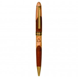 Custom Imprinted Wide Maple/Rosewood Pen