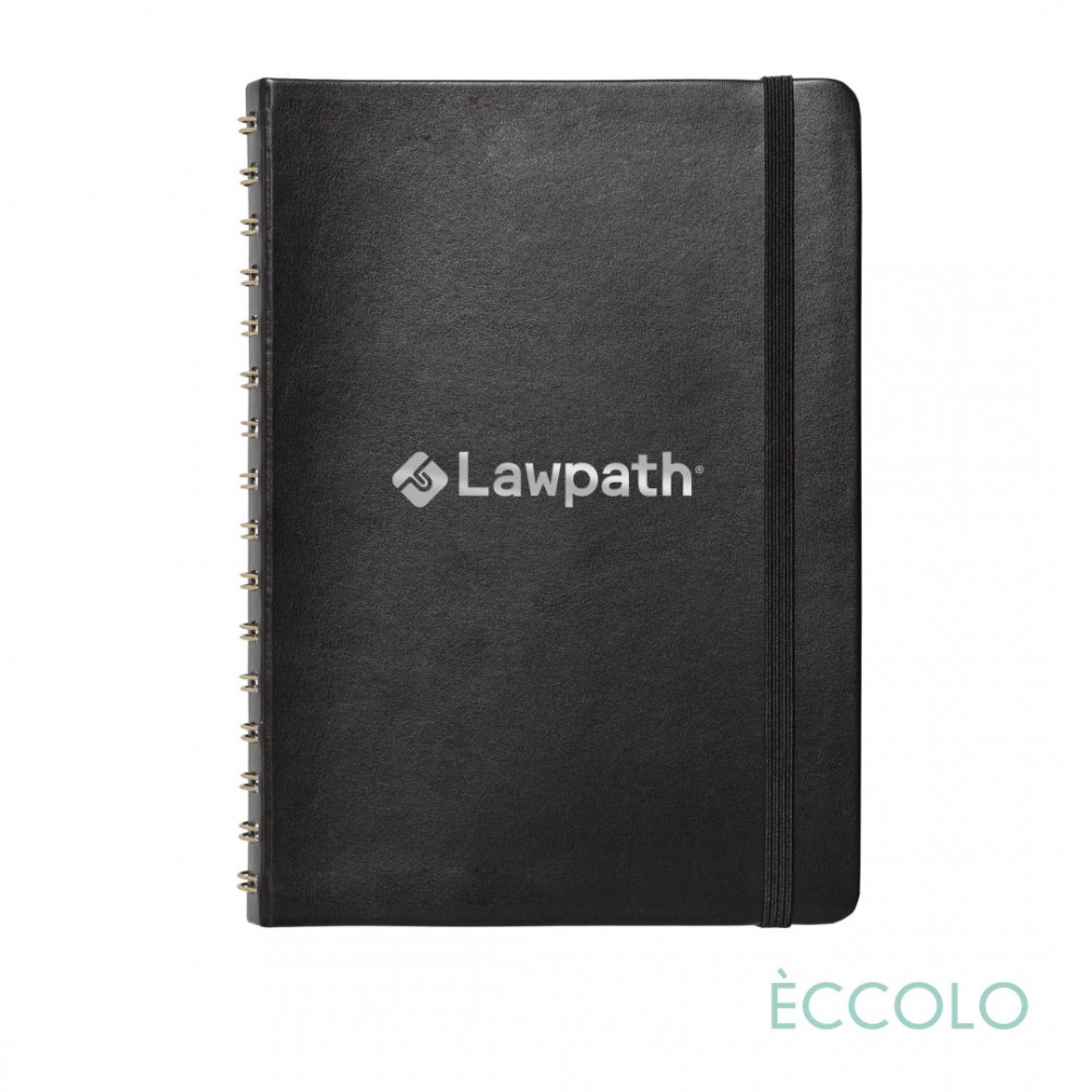 Eccolo Kabuki Spiral Journal - (M) 6"x8" Black Custom Engraved Eccolo Kabuki Spiral Journal - (M) 6"x8" Black Custom Engraved