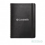 Eccolo Kabuki Spiral Journal - (M) 6"x8" Black Custom Engraved