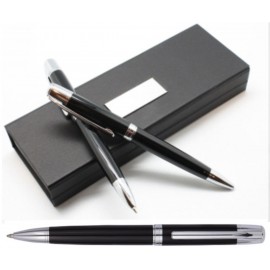 Custom Imprinted KM Series Pen and Pencil Gift Set in black gift box  Custom Imprinted KM Series Pen and Pencil Gift Set in black gift box