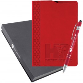Custom Montabella Journal And Ultima Softex Set Debossed
