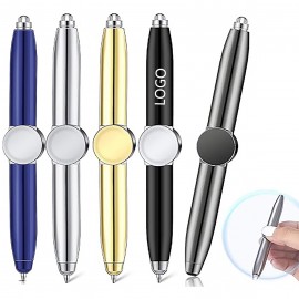 Fidget Spinning Pen with LED Light Multi Functional Custom Imprinted