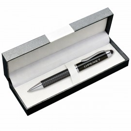 Custom Imprinted Deluxe Pen Box Set with Stylus-490 Pen