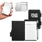 Custom Imprinted Metal Pocket Notebook with Pen and Refillable Paper