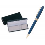 MB Series Ball Pen Gift Set in black velvet gift box - blue pen set Custom Imprinted