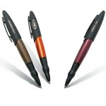 Logo Branded Incognito Snap Off Cap Rollerball Pen w/Finger Grip