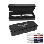 Logo Branded Deluxe Brass Ballpoint Pen Box Set