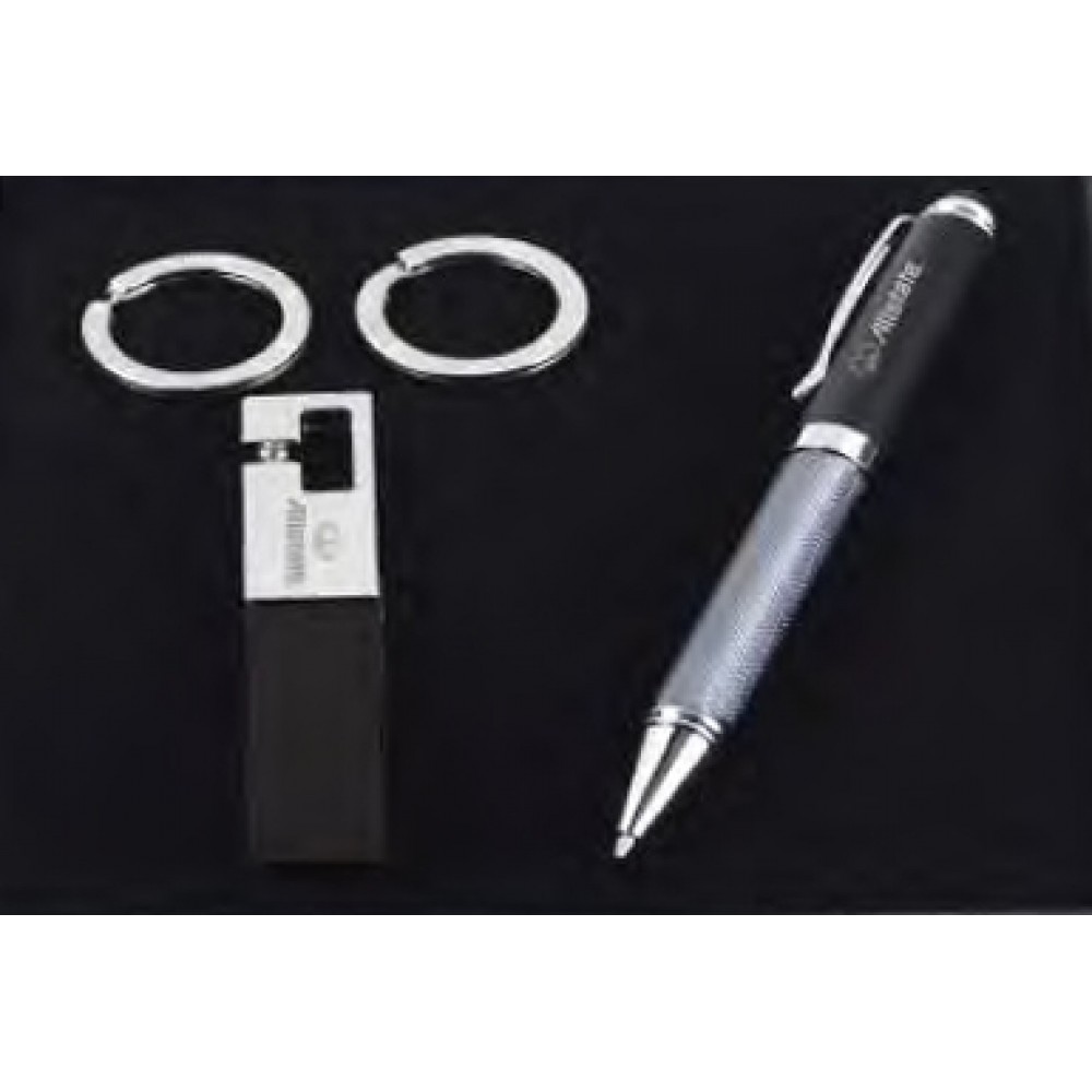 Logo Branded Intexur Ballpoint Pen/Stylus and Valet Key Chain Medium Box Sets