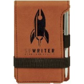 Note Pad & Pen Set - Rawhide w/ Black Engraving Custom Imprinted