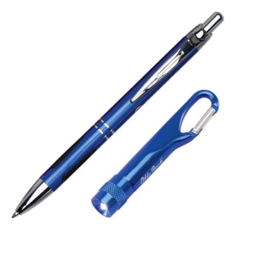 Simcoe Pen/Flashlight Gift Set - Blue Custom Engraved Simcoe Pen/Flashlight Gift Set - Blue Custom Engraved
