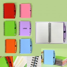 Custom A6 Size Notebook With Pen with Logo