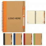 Logo Branded Eco Kraft Notebook with Pen