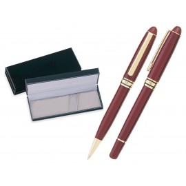 MB Series Pen and Roller Pen Gift Set in black velvet gift box - burgundy pen set Logo Branded  MB Series Pen and Roller Pen Gift Set in black velvet gift box - burgundy pen set Logo Branded