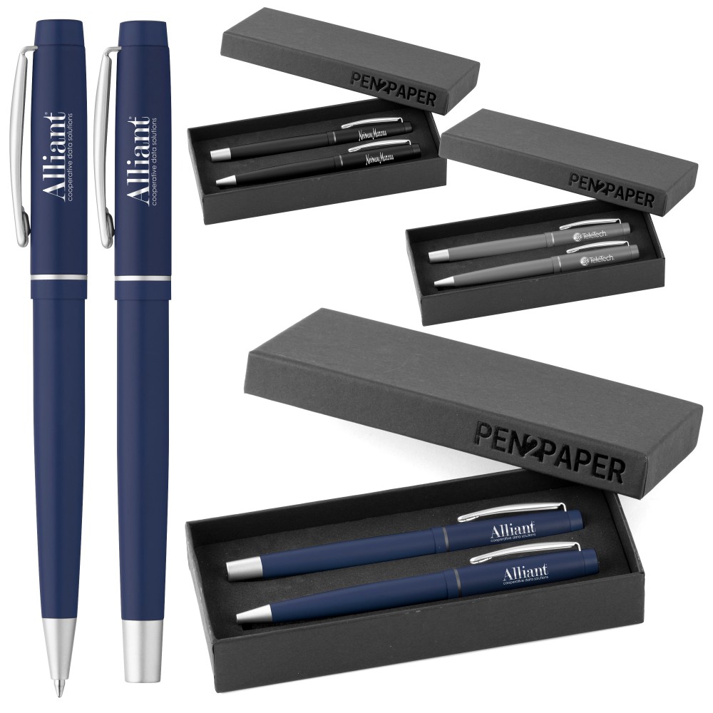 Custom Imprinted Franklin Ballpoint & Roller Pen Set Custom Imprinted Franklin Ballpoint & Roller Pen Set