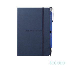Custom Eccolo Cool Journal/Clicker Pen - (S) Navy Blue