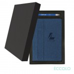 Eccolo Lyric Journal/Clicker Pen Gift Set - (M) Dark Blue Custom Imprinted