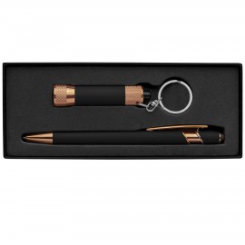 Custom Engraved Ellipse & Chroma Softy Rose Gold Classic Ribbon Gift Set - Full-Color Inkjet  Custom Engraved Ellipse & Chroma Softy Rose Gold Classic Ribbon Gift Set - Full-Color Inkjet