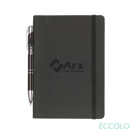 Eccolo Memphis Journal/Clicker Pen - (M) Black with Logo  Eccolo Memphis Journal/Clicker Pen - (M) Black with Logo