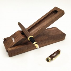 Wooden Fountain Pen Business Gift Set Foldable Display Box Logo Branded