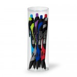 Gel Sport Soft Touch Rubberized Hybrid Ink Gel Pen 6 Pack Tube Set Logo Branded