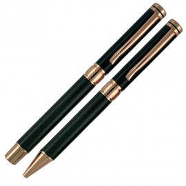 CC Executive Slim Pen Set Ballpoint & Rollerball Logo Branded  CC Executive Slim Pen Set Ballpoint & Rollerball Logo Branded