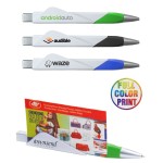Business Card Holder Pen - Full Color Custom Imprinted