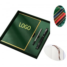 Personalized Hardcover Diary Set Gift Box With Pen Logo Branded