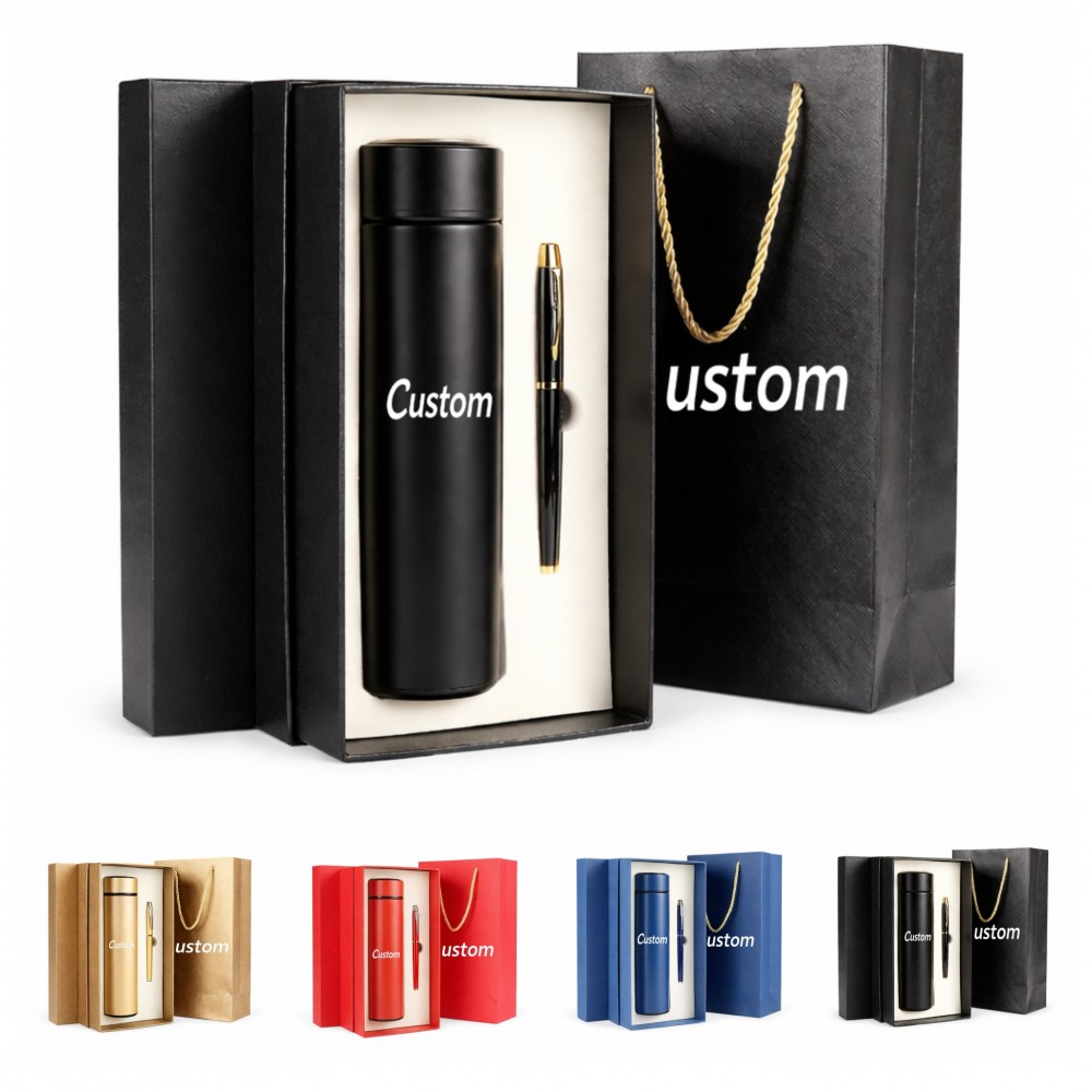 Insulated Tumbler Pen Gift Set Logo Branded