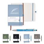 Logo Branded Blank Hardcover Journal & Stylus Pen Set with Custom Logo