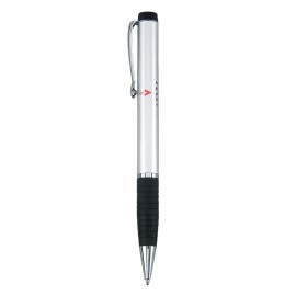 Logo Branded New Coburg Satin Chrome Metal Ballpoint Pen