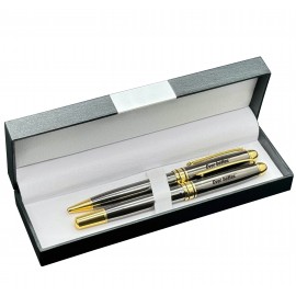 Deluxe Double Pen Set with Danish Pens with Logo