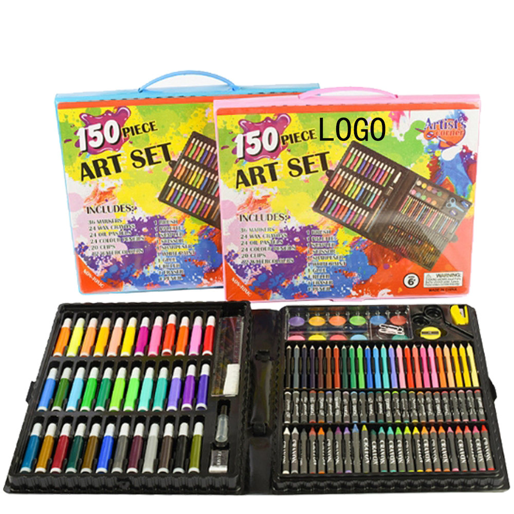 Logo Branded 150 Piece Childrens Watercolor Pen Painting Set Logo Branded 150 Piece Childrens Watercolor Pen Painting Set