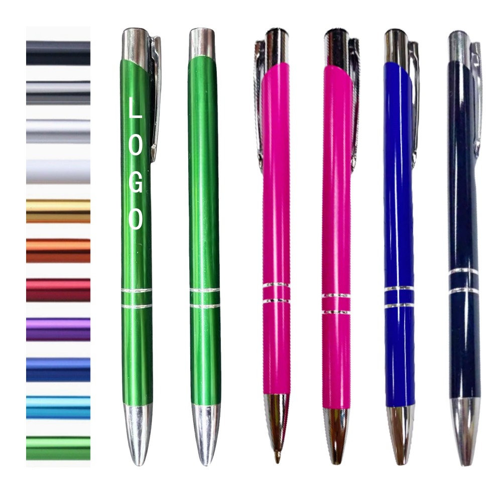 Logo Branded Aluminum Press Ballpoint Pen Logo Branded Aluminum Press Ballpoint Pen