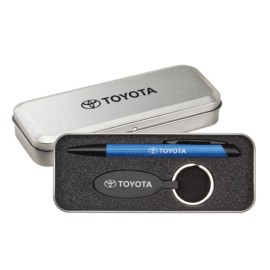 Sienna Pen/Keyring Gift Set - Blue Logo Branded