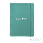 Custom Imprinted Eccolo Kabuki Spiral Journal - (M) 6"x8" Turquoise
