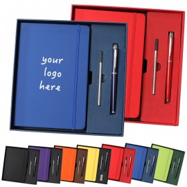 Customized A5 PU Leather Strap Notebook and Pen Gift Set