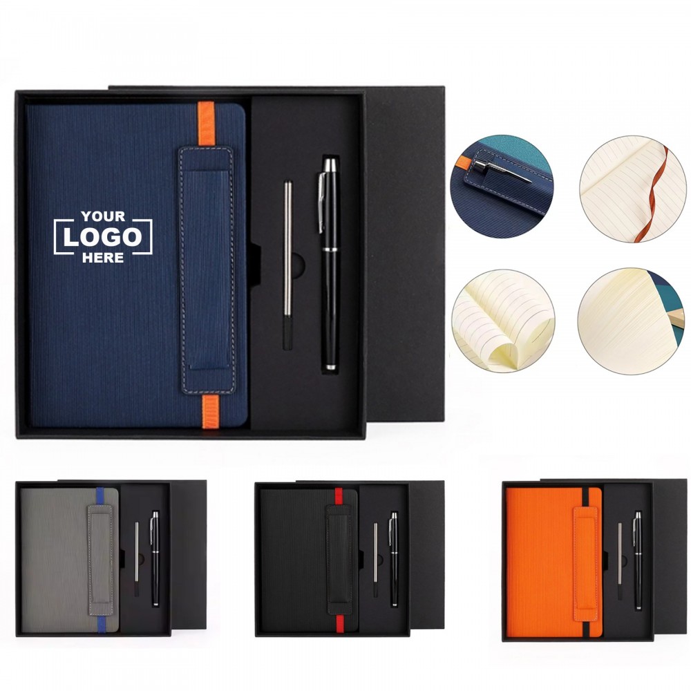 A5 Artificial Leather Notebook Set Custom Engraved